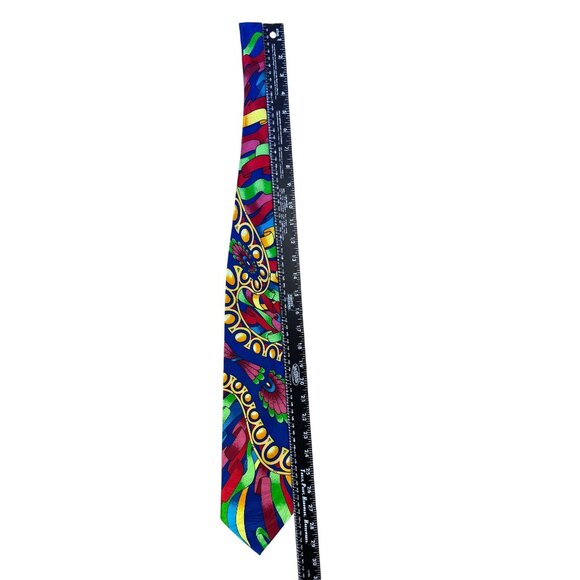Ruch Limbaugh No Boundaries Collection r Multicolor Silk Tie Vibrant Pattern - Picture 6 of 7
